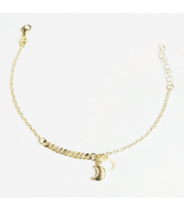 PULSERA DOBLE CADENA LUNA