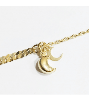 PULSERA DOBLE CADENA LUNA