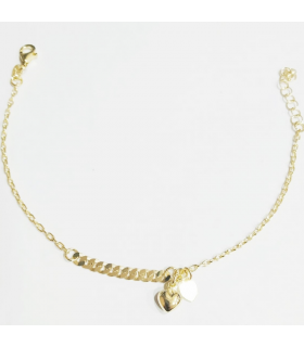 PULSERA DOBLE CADENA CORAZON