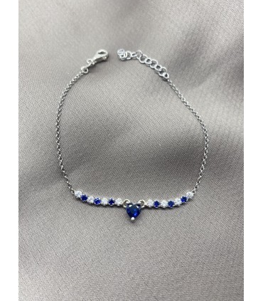PULSERA RIVIERE GARRA CORAZÓN ZAFIRO