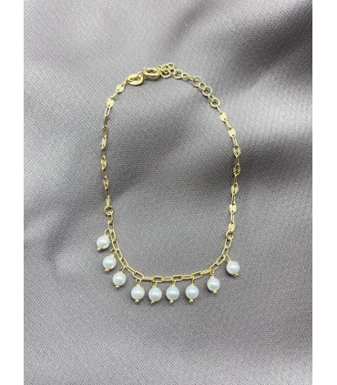 PULSERA ESLABONES PERLITAS